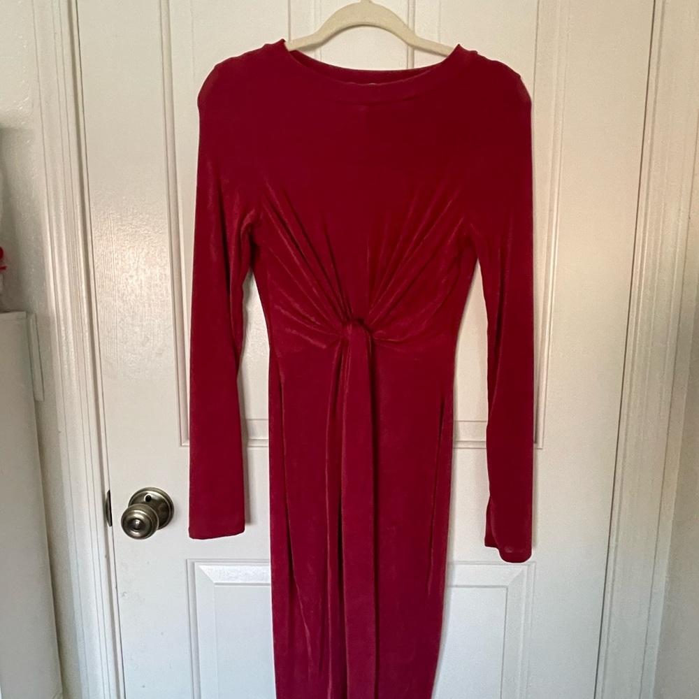 burgundy velvet dress - Picture 1 of 1
